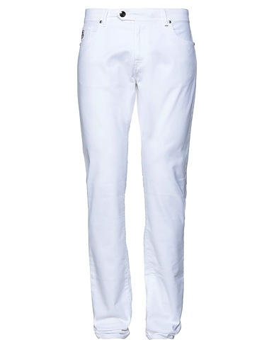 CORNELIANI ID Denim trousers White 98% Cotton, 2% Elastane