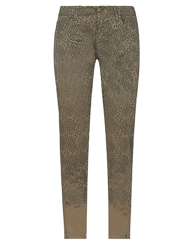 ERMANNO SCERVINO Casual trouser Military green 72% Cotton, 28% Linen