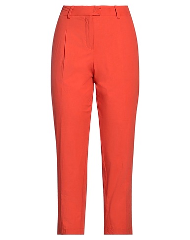 MALÌPARMI Casual pants Tomato red 95% Cotton, 5% Elastane