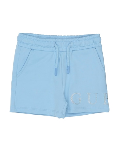 GUESS Shorts & Bermuda Sky blue 100% Cotton
