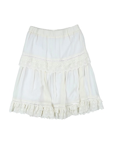 TWINSET Skirt White 100% Polyester, Cotton