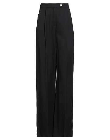 BEATRICE .B Casual trouser Black 81% Viscose, 19% Linen