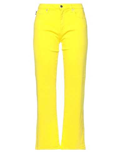 LOVE MOSCHINO Bootcut Jeans Yellow 58% Cotton, 33% Lyocell, 6% Elastomultiester, 3% Elastane