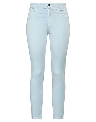 SEMICOUTURE Denim pants Sky blue 89% Cotton, 8% Polyester, 3% Elastane