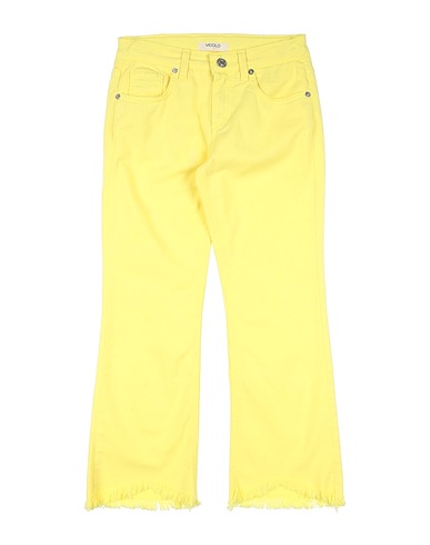 VICOLO BOTTOMWEAR Yellow 97% Cotton, 3% Elastane
