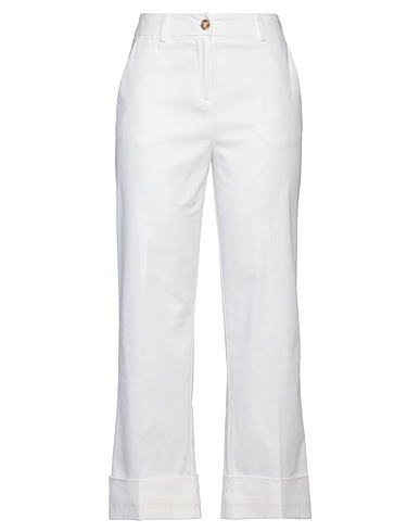 LIU •JO Casual trouser White 98% Cotton, 2% Elastane