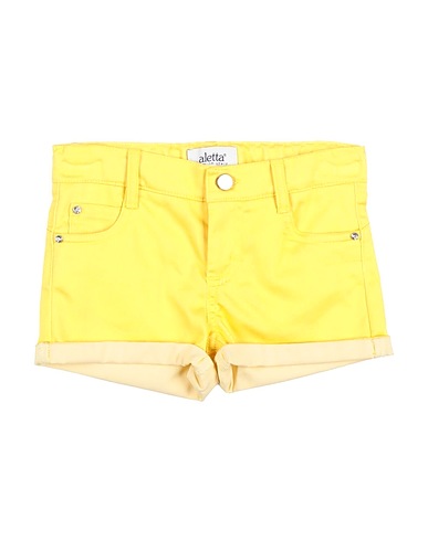 ALETTA Shorts & Bermudas Gelb 72% Baumwolle, 25% Polyester, 3% Elastan