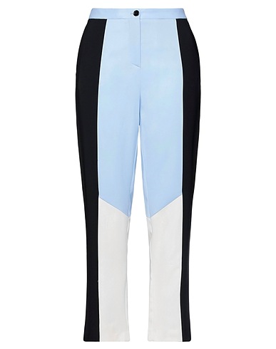 SIMONA CORSELLINI Casual pants Sky blue 96% Viscose, 4% Elastane