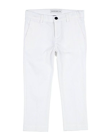 MANUEL RITZ Casual trouser White 97% Cotton, 3% Elastane