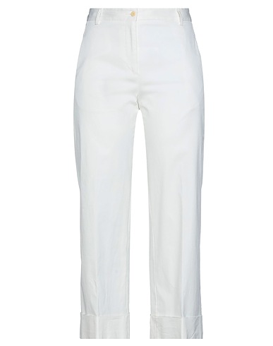 BRAG-WETTE Casual pants White 98% Cotton, 2% Elastane