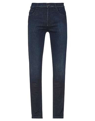 BIKKEMBERGS Denim trousers Blue 93% Cotton, 5% Elastomultiester, 2% Elastane