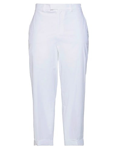 TWINSET Casual trouser White 96% Cotton, 4% Elastane, Polyester