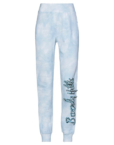 PHILIPP PLEIN Pantalone Celeste 100% Cotone, Elastan