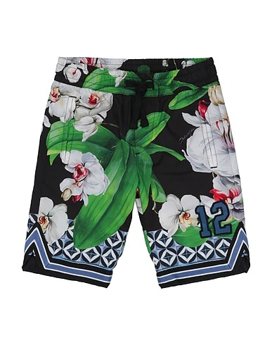 DOLCE&GABBANA Shorts & Bermuda Black 100% Cotton, Polyester, Viscose