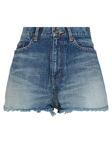 SAINT LAURENT Denim shorts Blue 100% Cotton