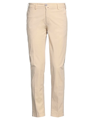 BARONIO Casual pants Beige 98% Cotton, 2% Elastane