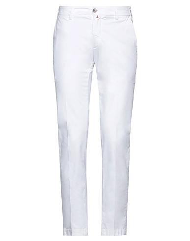 BARONIO Casual trouser White 98% Cotton, 2% Elastane
