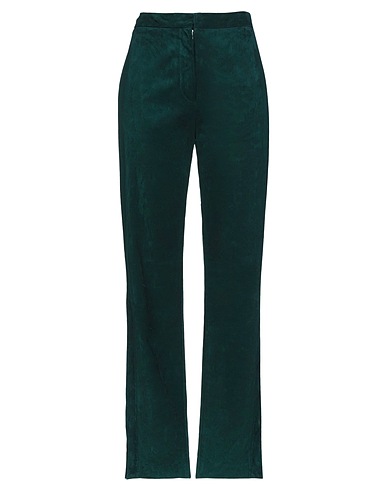 JIL SANDER Casual trouser Dark green 50% Calfskin, 50% Viscose