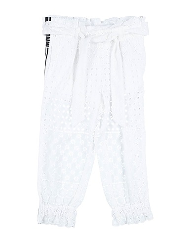 MONNALISA Casual trouser White 100% Cotton