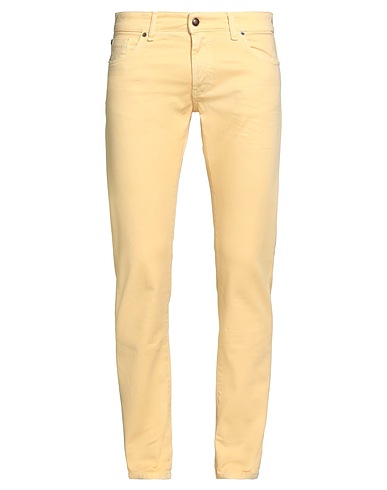 MESSAGERIE Casual trouser Apricot 98% Cotton, 2% Elastane