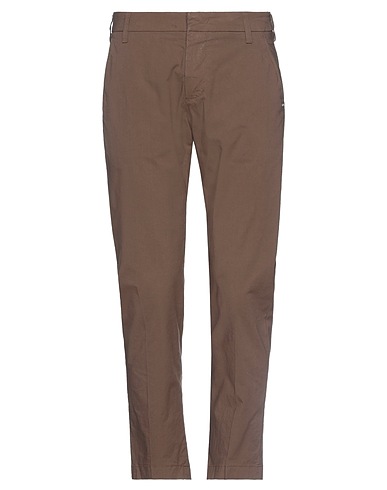 ENTRE AMIS Casual trouser Brown 97% Cotton, 3% Elastane