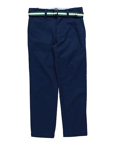 POLO RALPH LAUREN Casual trouser Belted Slim Fit Stretch Twill Pant
 Midnight blue 98% Cotton, 2% Elastane