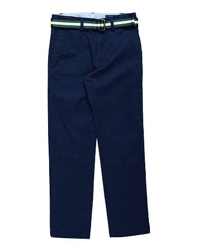 POLO RALPH LAUREN Casual pants Belted Slim Fit Stretch Twill Pant
 Midnight blue 98% Cotton, 2% Elastane