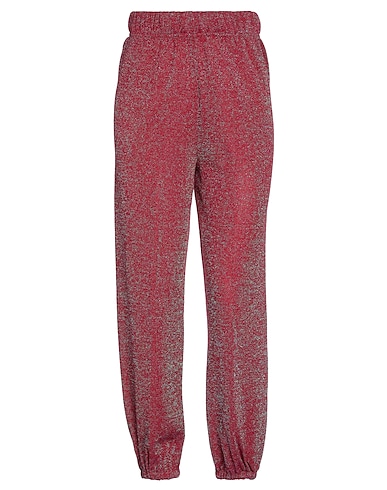 VIKI-AND Casual trouser Burgundy 70% Viscose, 15% Metallic Polyester, 15% Polyester