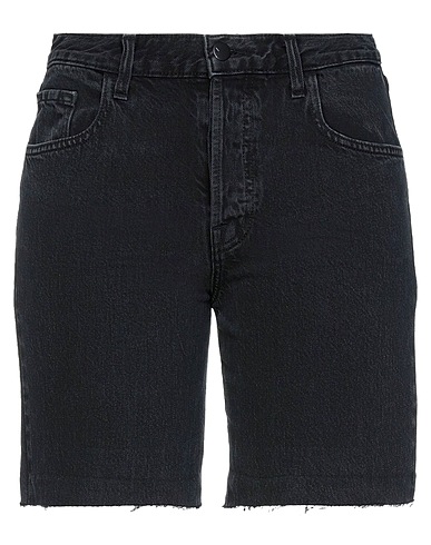 J BRAND Denim shorts Black 81% Cotton, 19% Lyocell