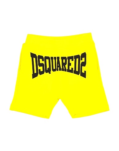 DSQUARED2 Shorts & Bermuda Yellow 100% Cotton, Elastane