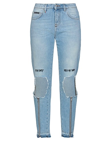 PHILIPP PLEIN Denim pants Blue 100% Cotton