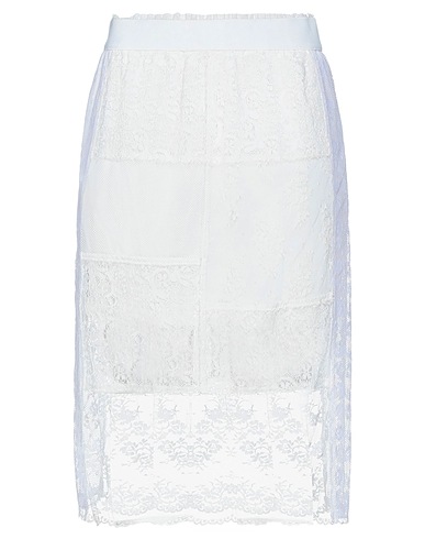 McQ Alexander McQueen Midi skirt White 100% Cotton, Polyamide, Polyester