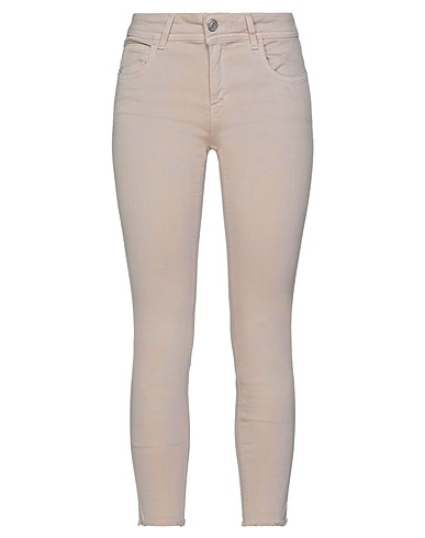HAIKURE Denim trousers Beige 85% Cotton, 11% Polyester, 4% Elastane