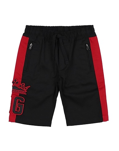 DOLCE&GABBANA Shorts & Bermuda Black 97% Cotton, 3% Elastane, Polyester, Viscose