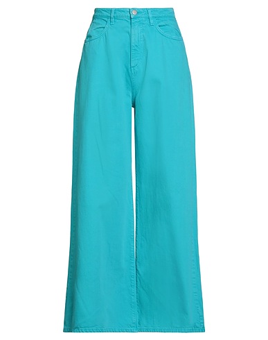ICON DENIM Pantalon en jean Turquoise 100% Coton