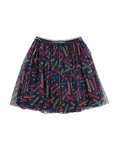 DOLCE&GABBANA Skirt Midnight blue 53% Polyester, 47% Polyamide, Metallic Polyester, Rubber