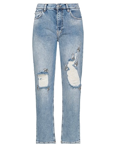 MY TWIN TWINSET Denim trousers Blue 99% Cotton, 1% Elastane, Polyester