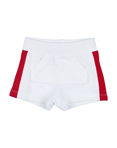 MONNALISA ショートパンツ＆バミューダパンツ ホワイト コットン 95% / ポリウレタン 5%