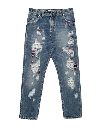 BYBLOS Denim trousers Blue 100% Cotton
