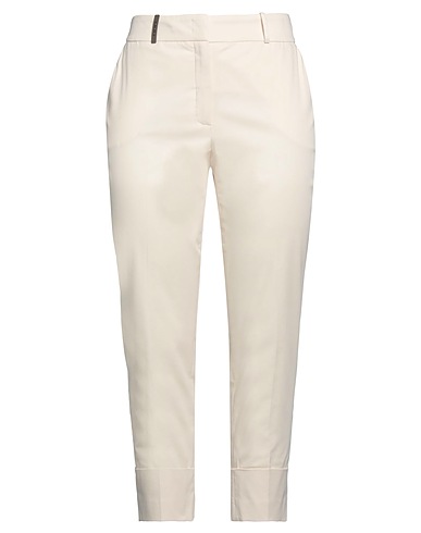 PESERICO Casual pants EASY Ivory 97% Cotton, 3% Elastane