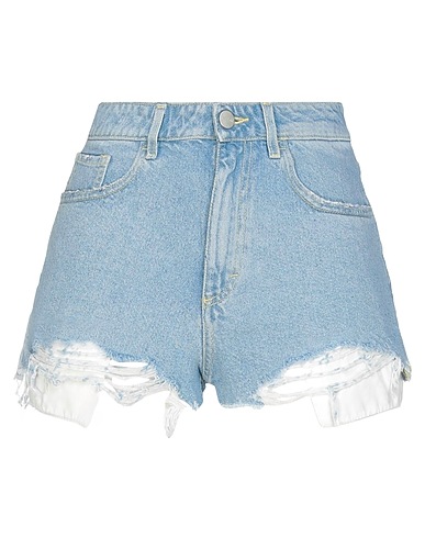 ICON DENIM Denim shorts Blue 100% Cotton