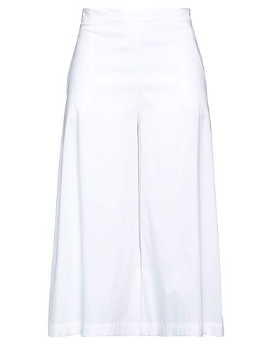 LIVIANA CONTI Casual trouser White 68% Cotton, 28% Polyamide, 4% Elastane