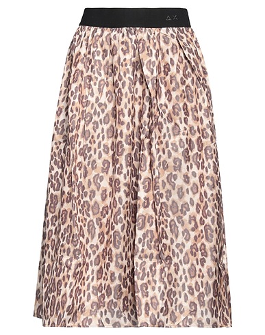 SUN 68 Midi skirt Beige 55% Viscose, 45% Polyester