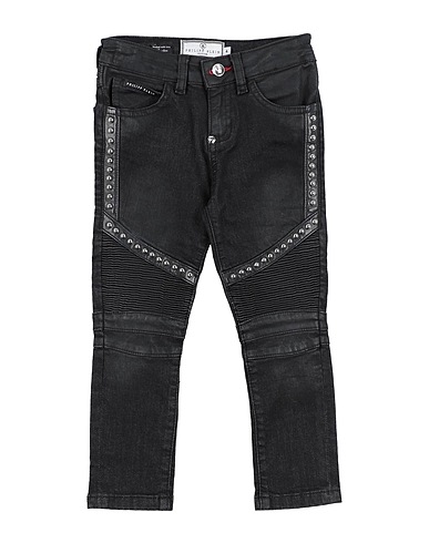 PHILIPP PLEIN Denim trousers Charcoal 98% Cotton, 2% Elastane, Viscose, Polyurethane