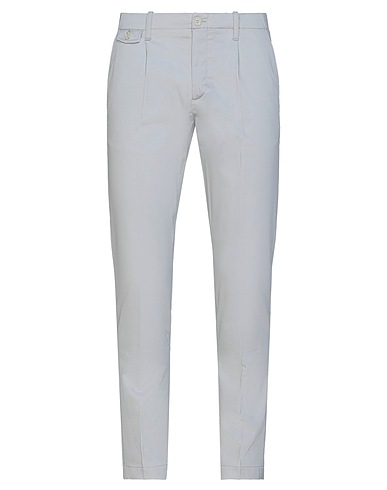 PAOLO PECORA Casual trouser Grey 98% Cotton, 2% Elastane