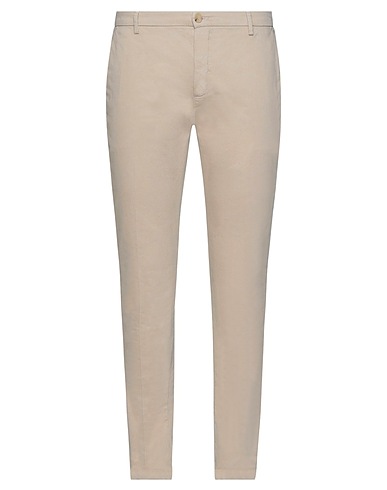 YAN SIMMON Casual pants Beige 97% Cotton, 3% Elastane