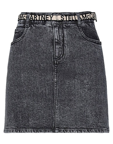 STELLA McCARTNEY Denim skirt Charcoal 98% Cotton, 2% Elastane, Polyester