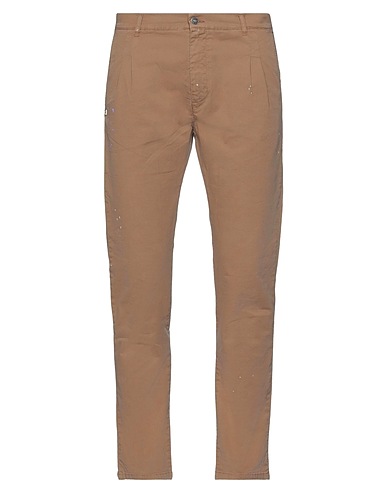 GREY DANIELE ALESSANDRINI Casual trouser Camel 98% Cotton, 2% Elastane