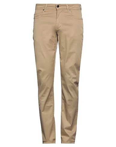 RE_HASH Casual pants Camel 97% Cotton, 3% Elastane