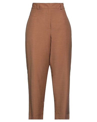 MERCI ITALIA Casual pants Brown 42% Viscose, 35% Rayon, 23% Linen